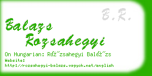 balazs rozsahegyi business card